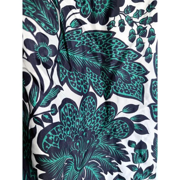 J CREW COLLECTION emerald green white floral paisley long ruffle maxi dress - Picture 7 of 15
